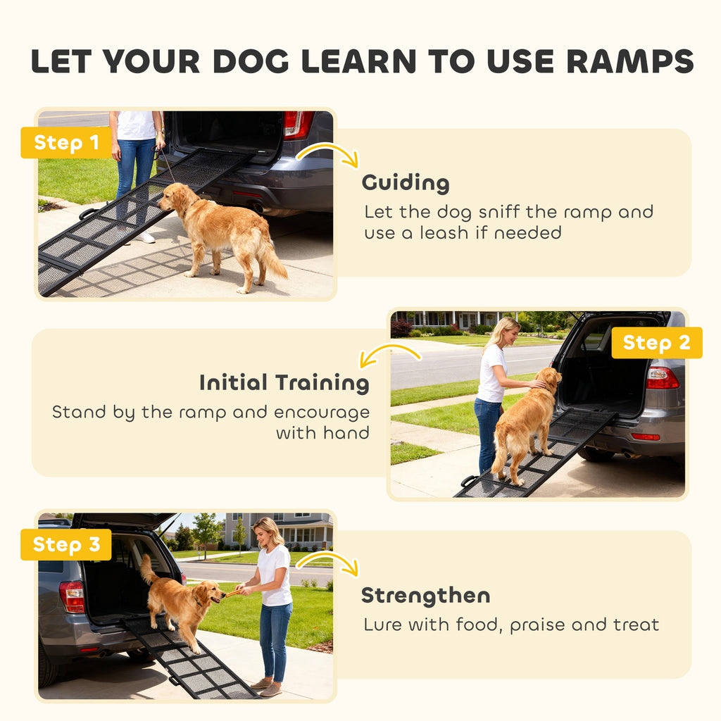 Extra-Long Wide Folding Dog Ramp, 75 in