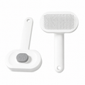 Shed-Free Grooming Brush – self-cleaning slicker brush, front and back