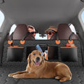 Heavy-Duty Back-Seat Cover – dog lying on the black quilted cover in the back seat