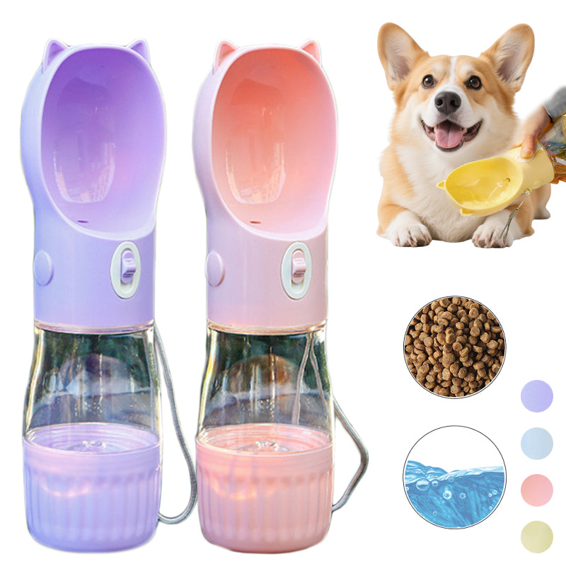 2-in-1 Travel Water Bottle & Food Cup