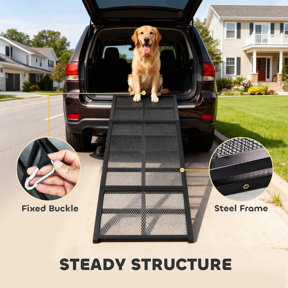 Extra-Long Wide Folding Dog Ramp, 75 in
