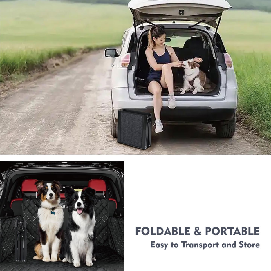 Folding Aluminum Dog Ramp for Cars & SUVs, 65 in
