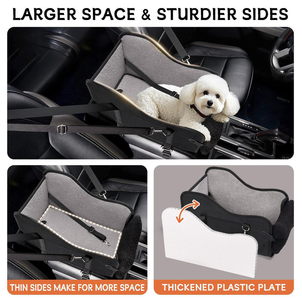 Padded Center Console Dog Seat with Pillow