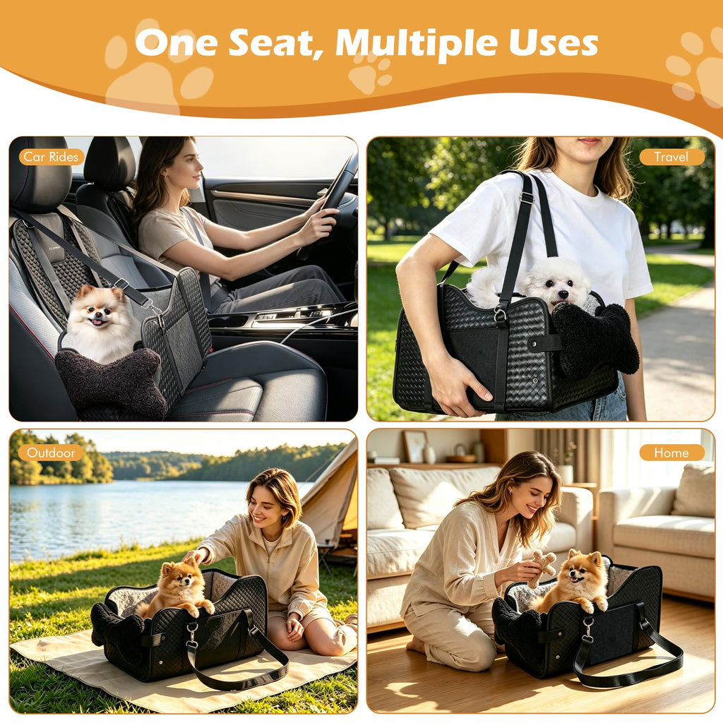 Center Console Dog Car Seat for Small Dogs