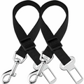 Seat-Belt Leash 2-Pack – two adjustable seat-belt leashes with buckle clips