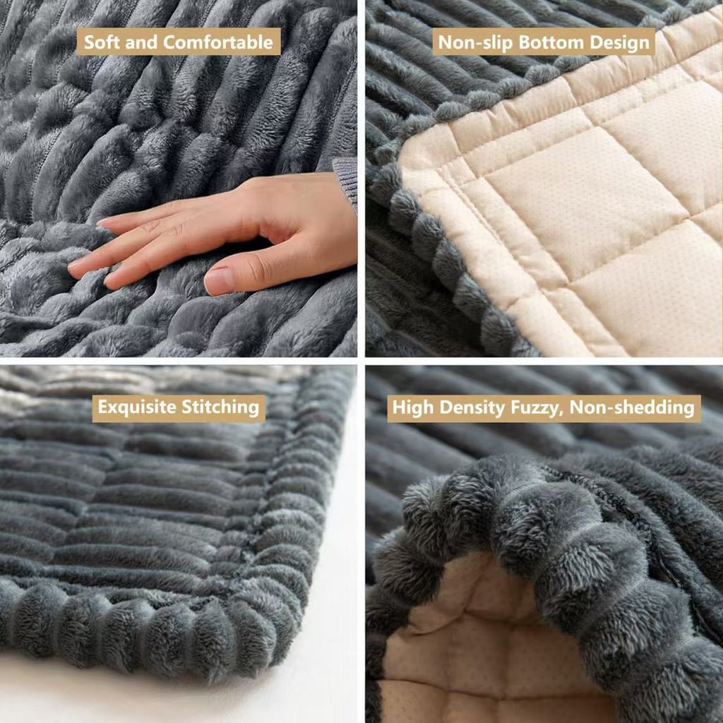 Plush Back-Seat Dog Bed Mat for Seat Extenders