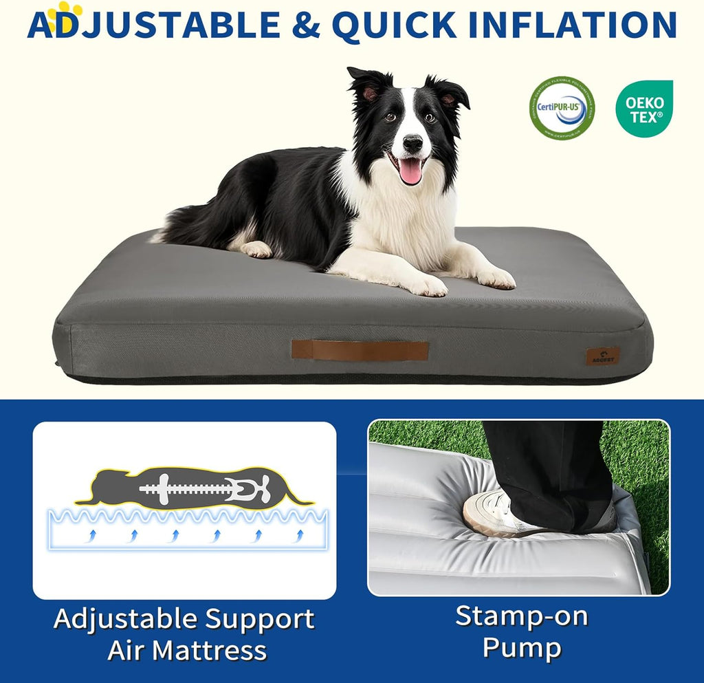 Inflatable Outdoor Dog Bed with Removable Cover