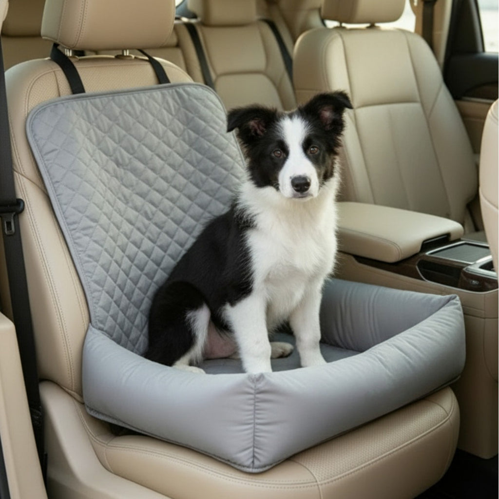 Front-Seat Dog Car Bed with Raised Sides