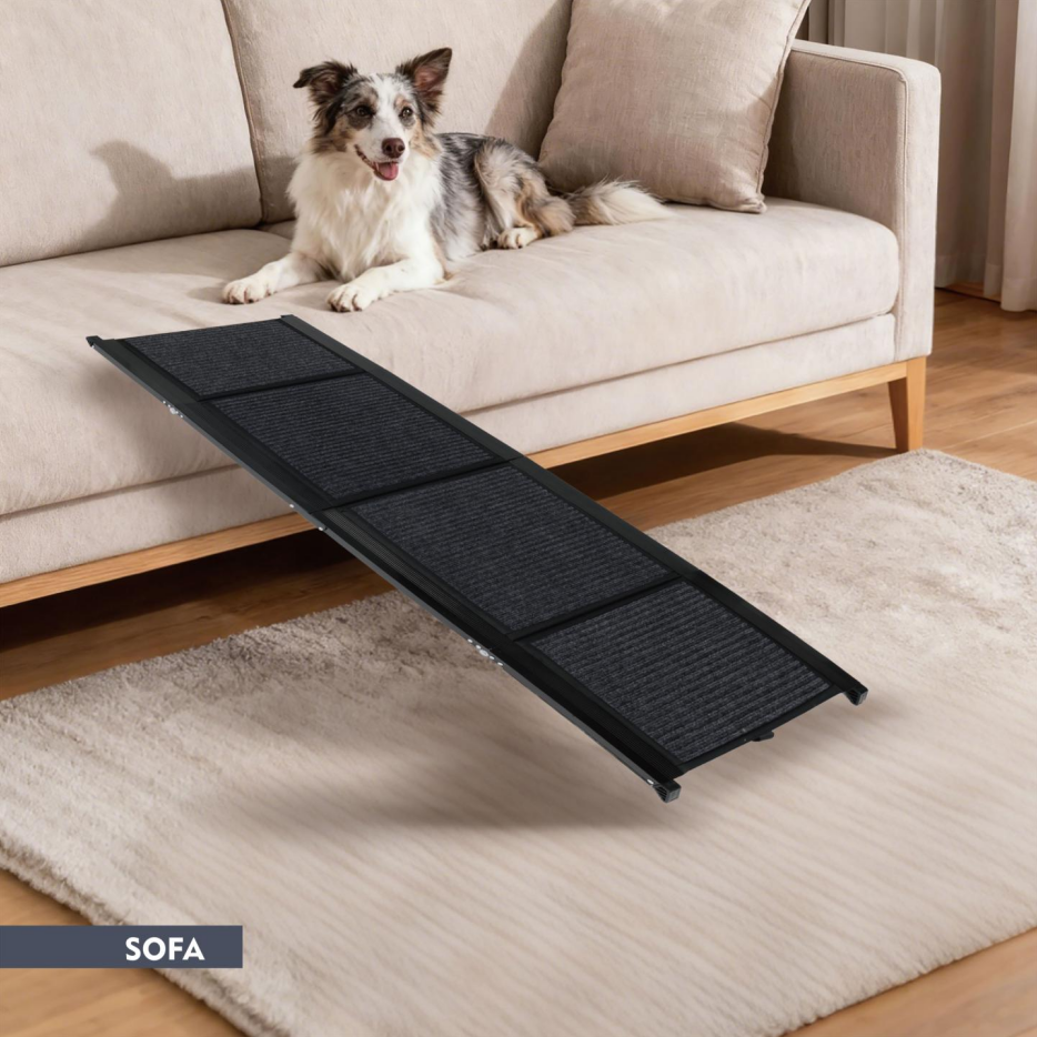 Folding Aluminum Dog Ramp for Cars & SUVs, 65 in
