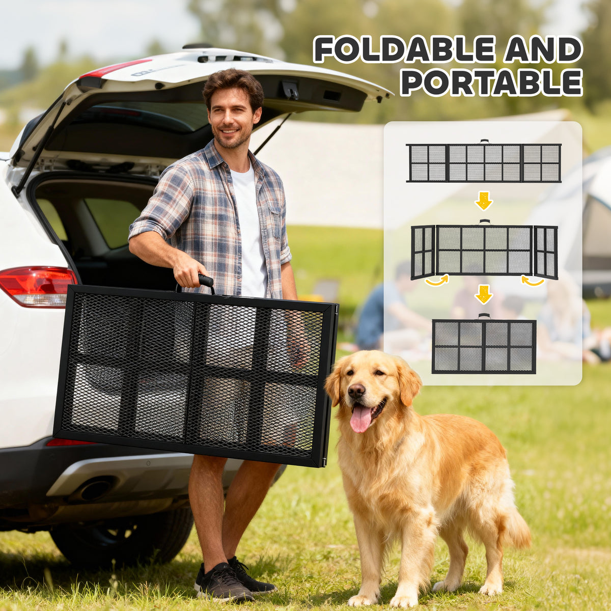 Extra-Long Wide Folding Dog Ramp, 75 in